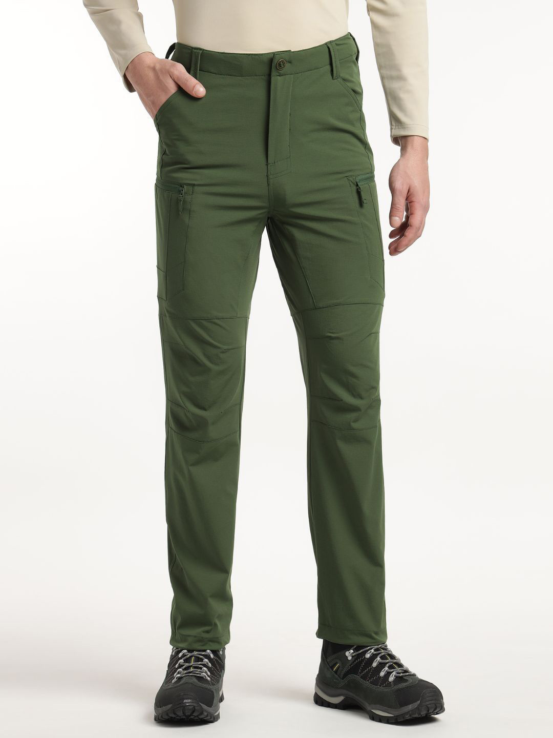 MOUNTMILLER Men High-Rise Easy Wash Pleated Trousers
