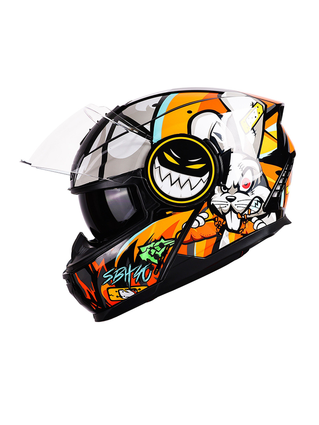 Steelbird SBH 40 Crazy Doe Bluetooth Full Face ISI Certified Motorbike Helmet