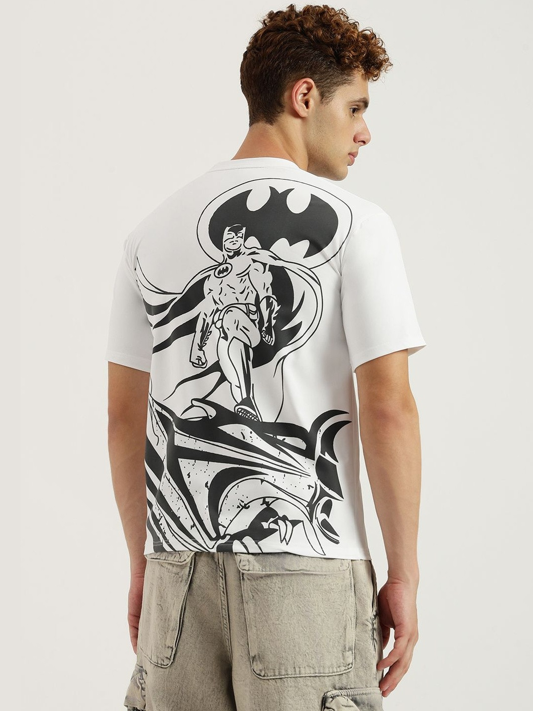 SENJARYA TIMES Men Batman Graphic T-shirt