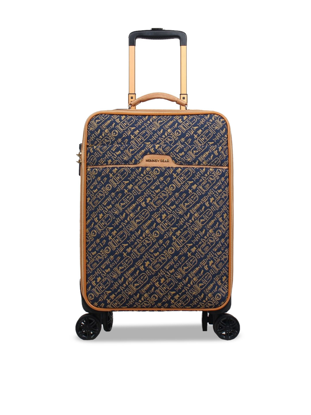 Henney Bear Cuneiform Soft Sided Cabin Trolley Suitcase