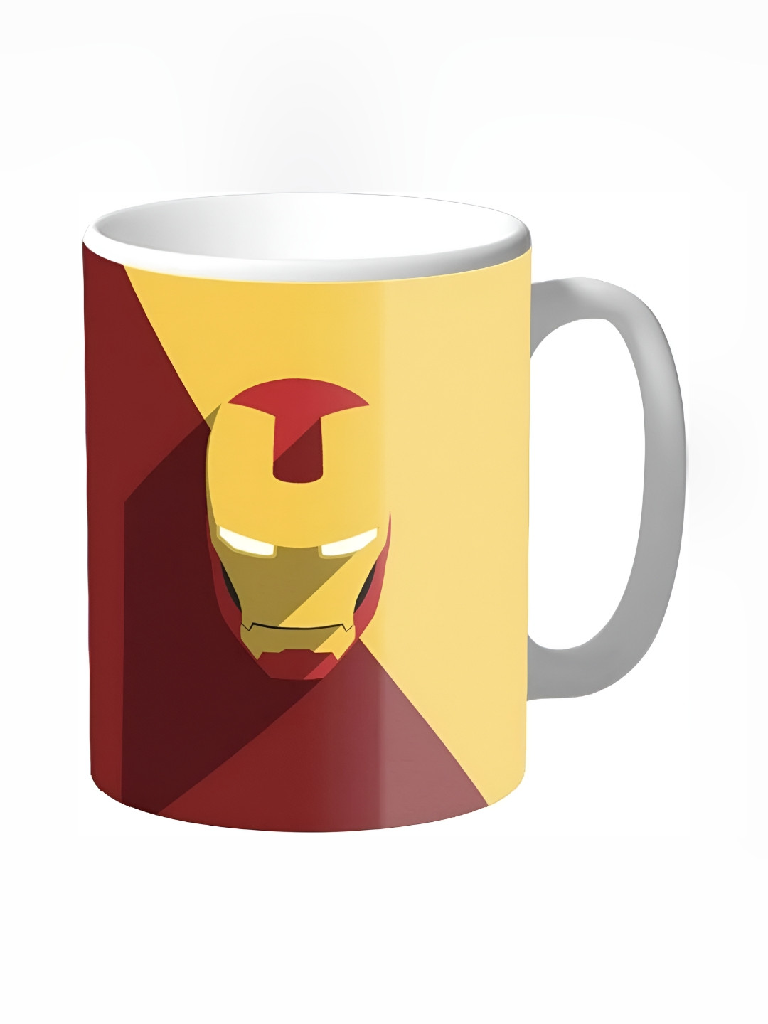 Mr UVD Red & Yellow Cartoon Characters Printed Ceramic Glossy Mug 350 ml