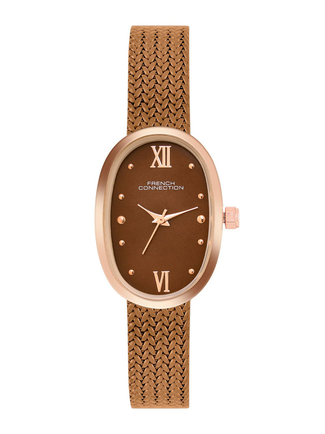 French Connection Ovala Women Dial & Stainless Steel Straps Analogue Watch