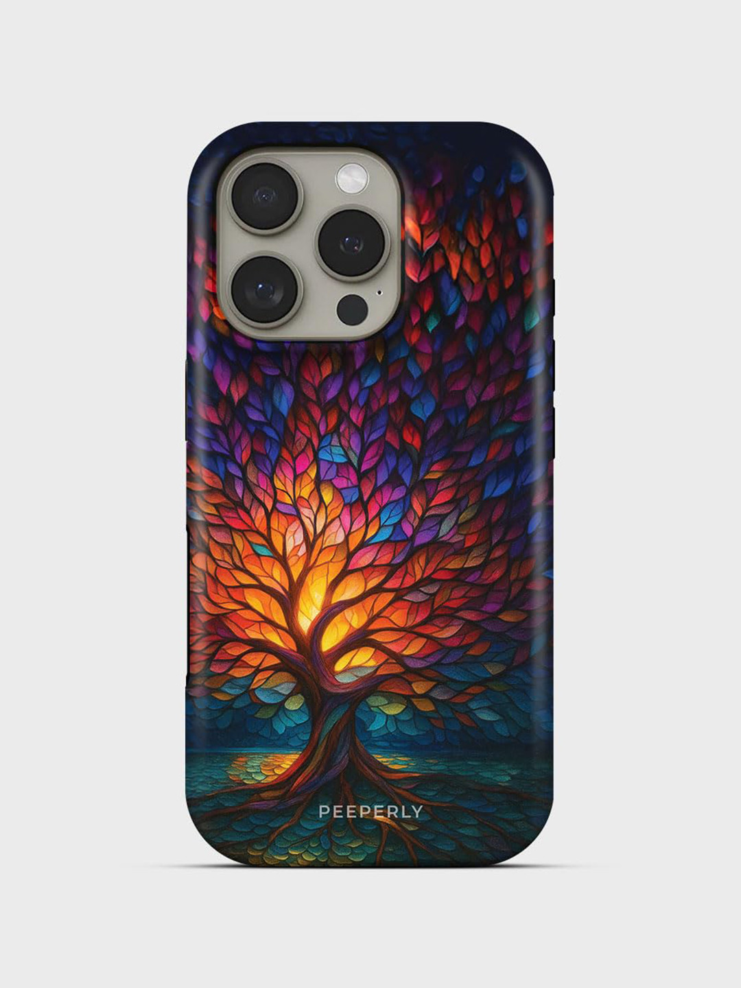 PEEPERLY Women iPhone 13 Fireleaf Tropical Impact Resistant Back Case