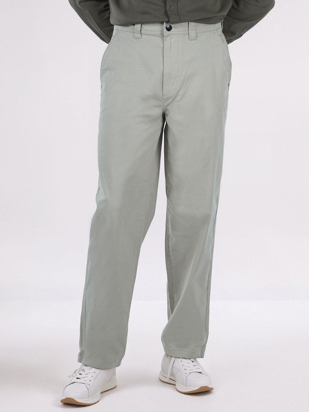 Celio Men Cotton  Baggy Chinos Trousers
