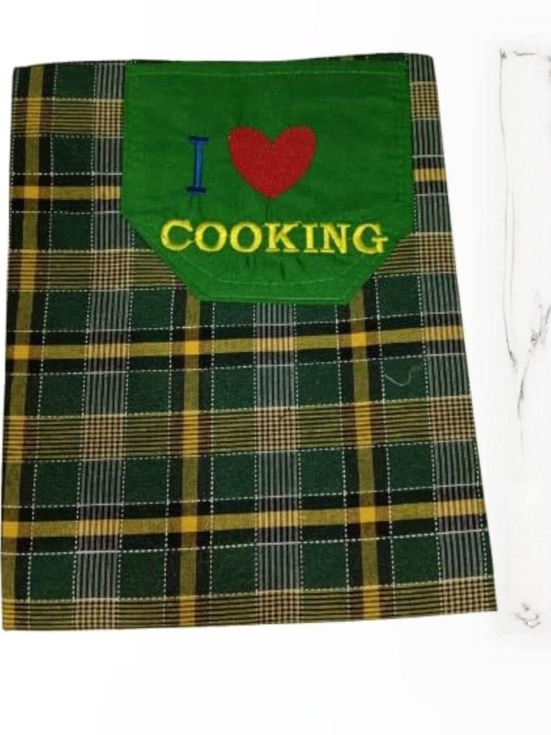 STYLZI Green Checks Printed Cotton Apron