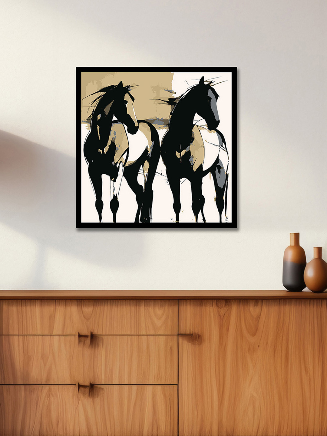 nestroots White & Black The Quiet Run Canvas Birds And Animals Wall Art