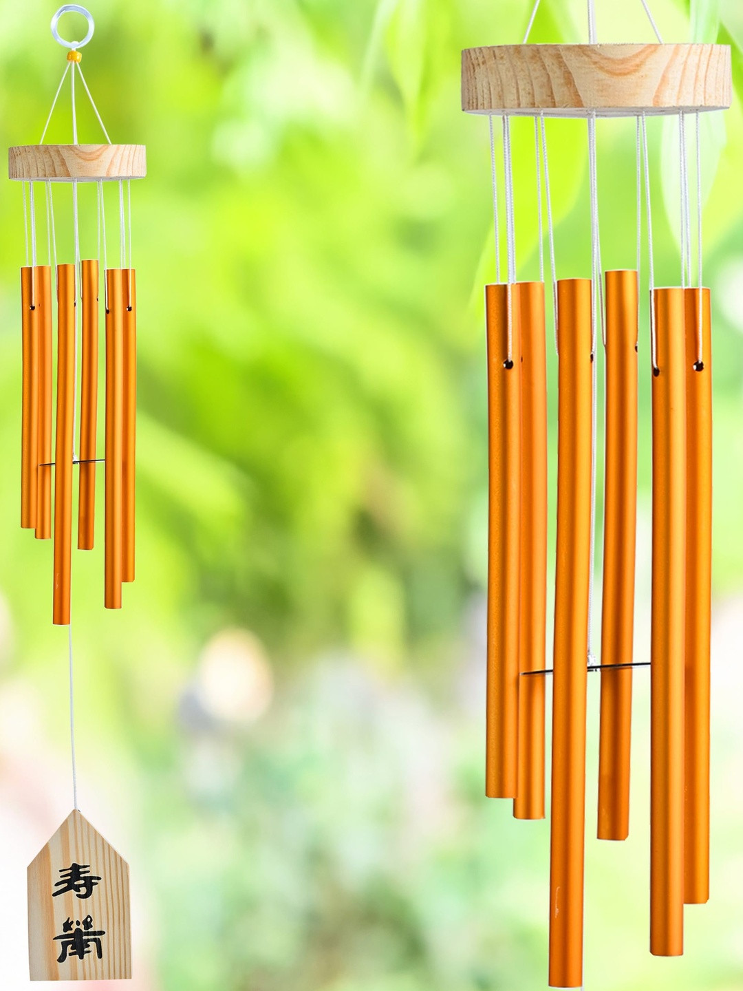 HINDCRAFT Gold Wind Chimes for Peaceful Garden