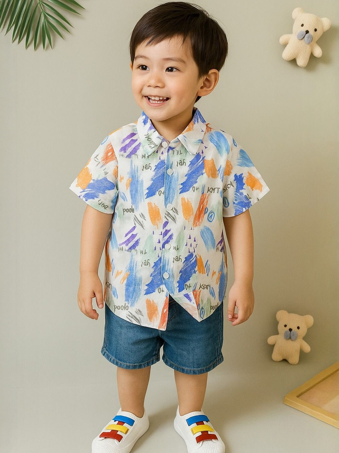 AMBARDI FASHION Boys Multicolor Printed Casual Shirt