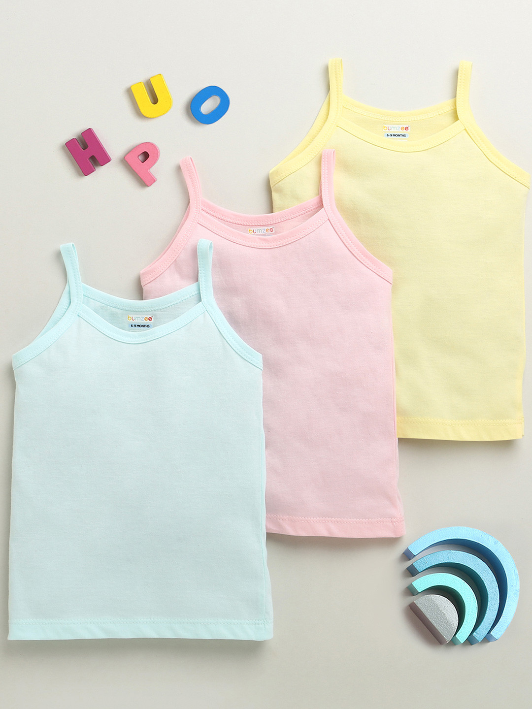 BUMZEE Girls Pack Of 3 Cotton Slips