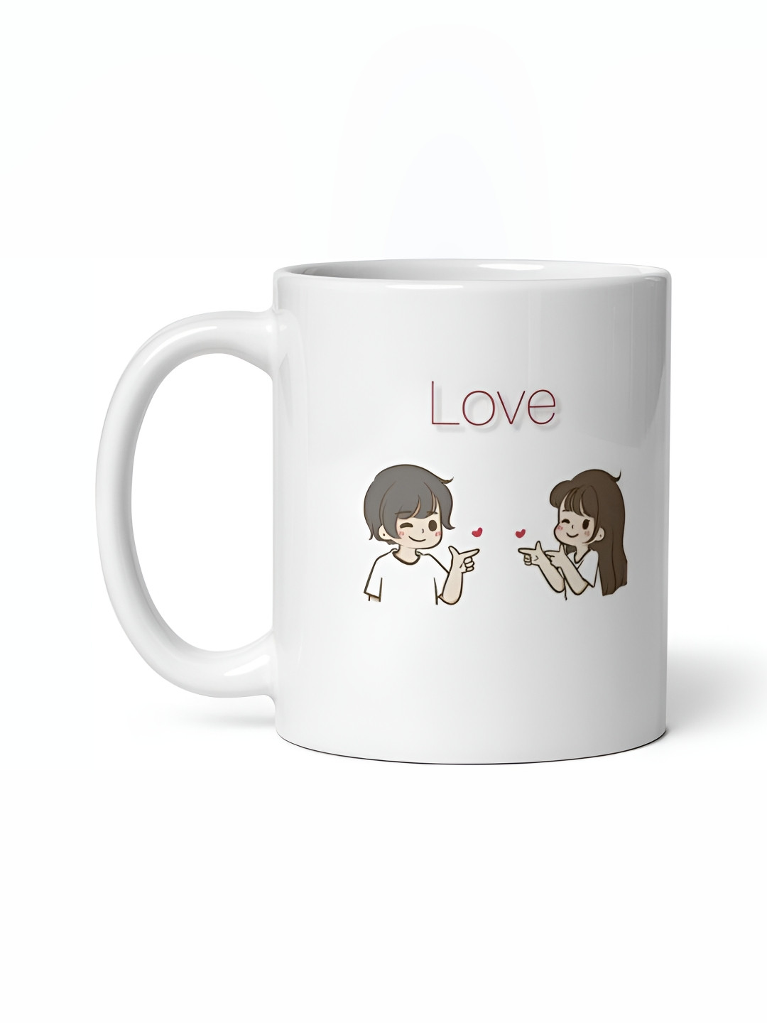 Mr UVD White & Black Graphics Printed Ceramic Matte Mug 350 ml