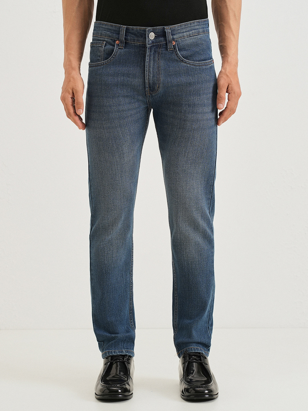 Banana Club Cerulean Blue Men Slim Fit Stretchable Jeans