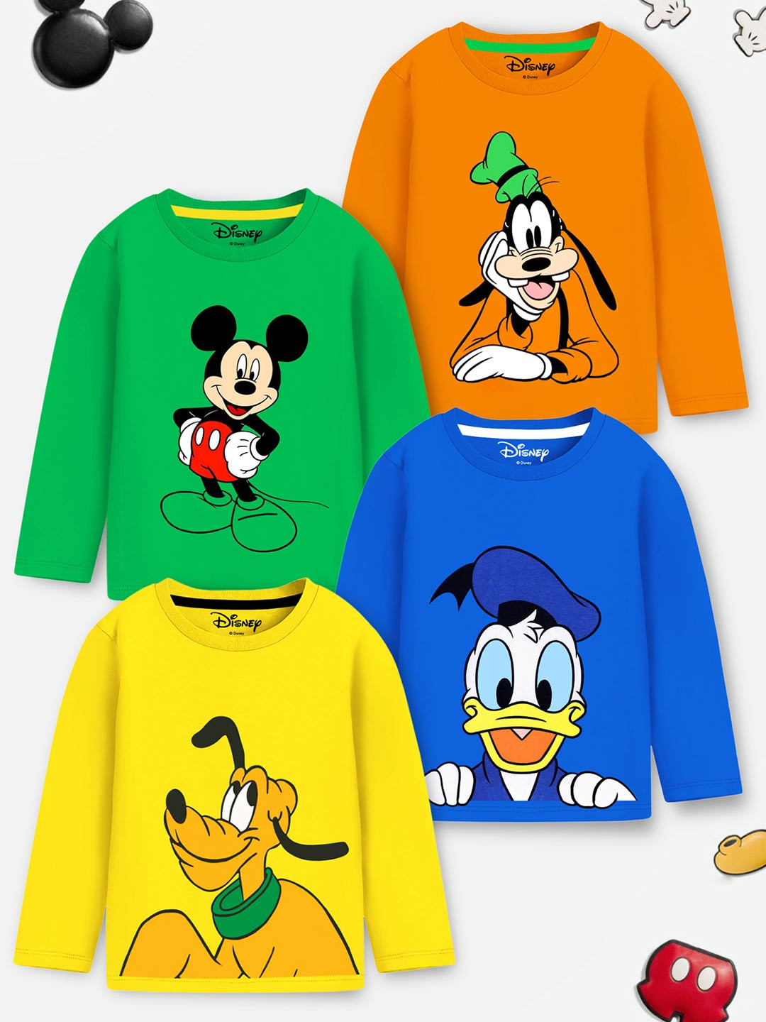 YK Disney Boys Pack of 4 T-shirt