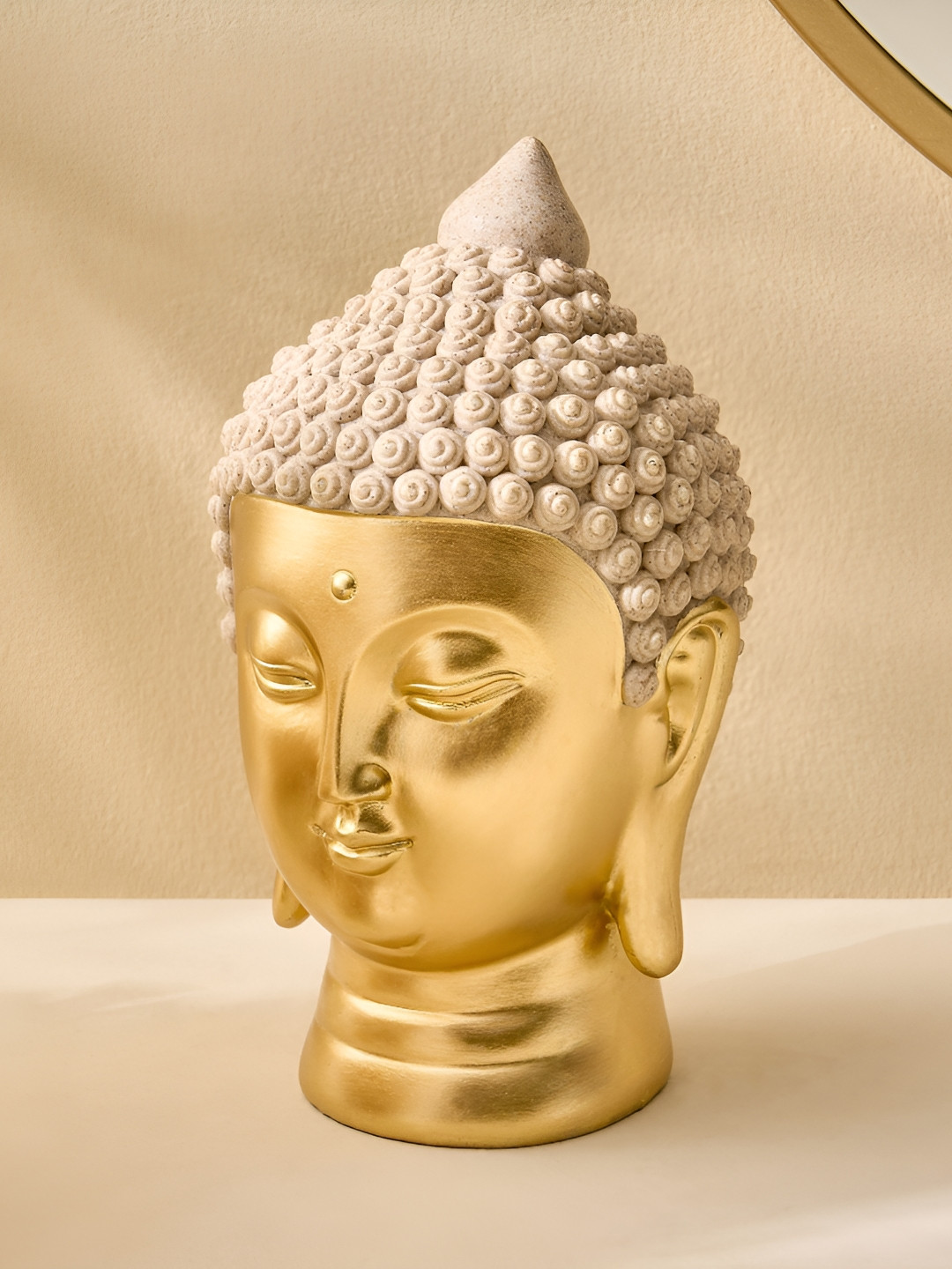 Home Centre Enlighten Sand Gold-Toned Figurine Showpiece