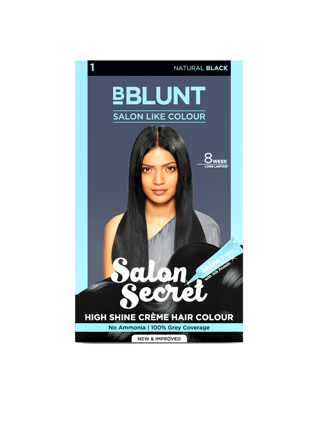 BBLUNT Salon Secret High Shine Crme Ammonia-Free Hair Colour - Natural Black 1