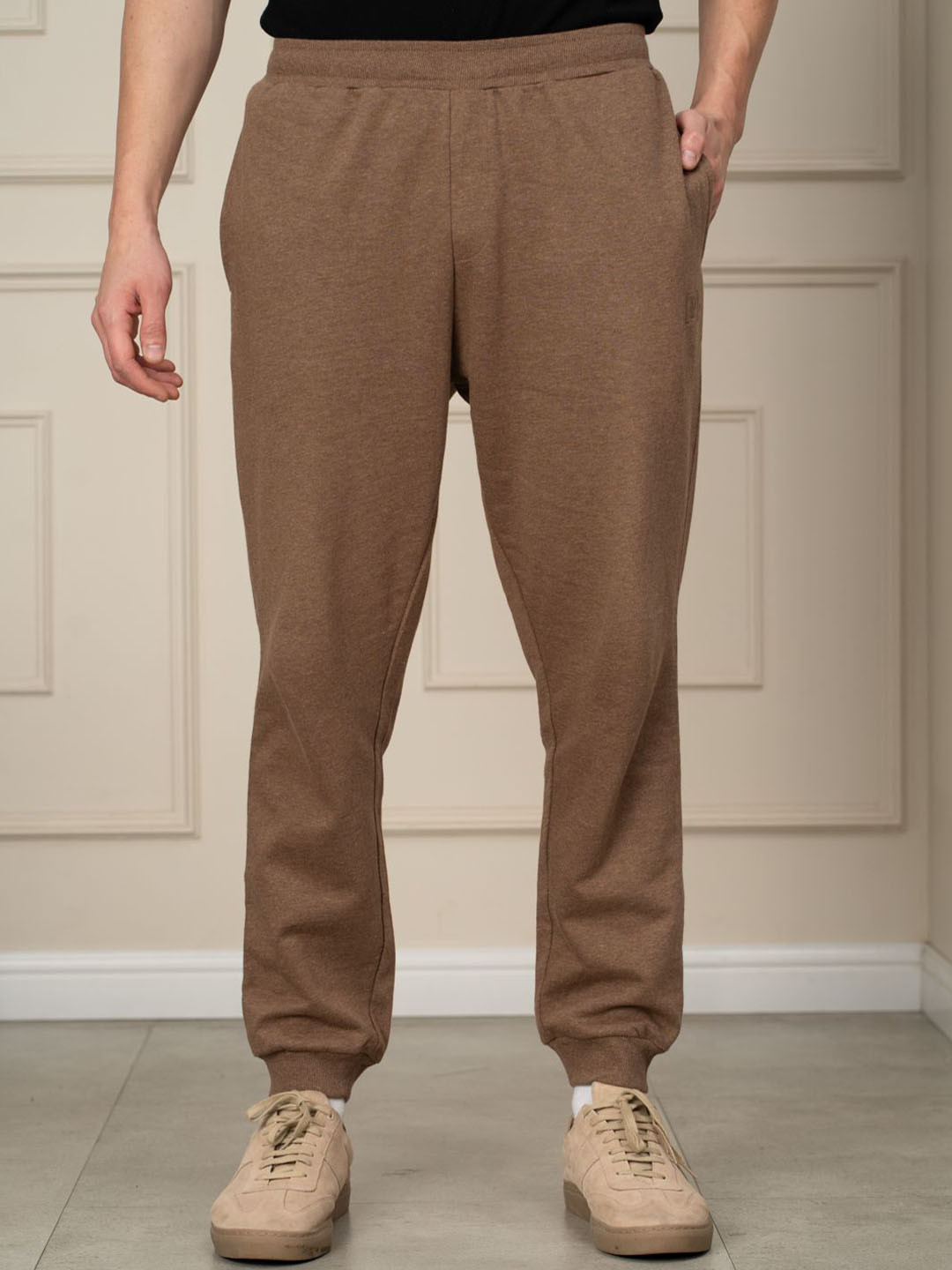The Pant Project Freya Men Beige Melange Tapered Fit Joggers