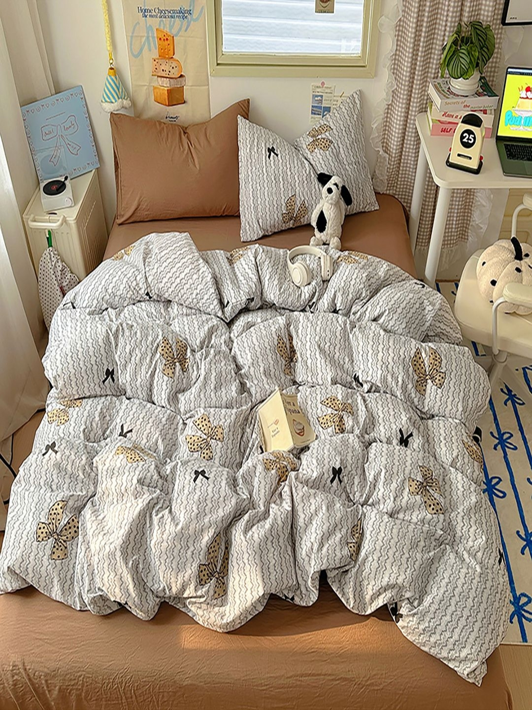 JC HOME Solid 4 Piece Double King Regular Bedding Set