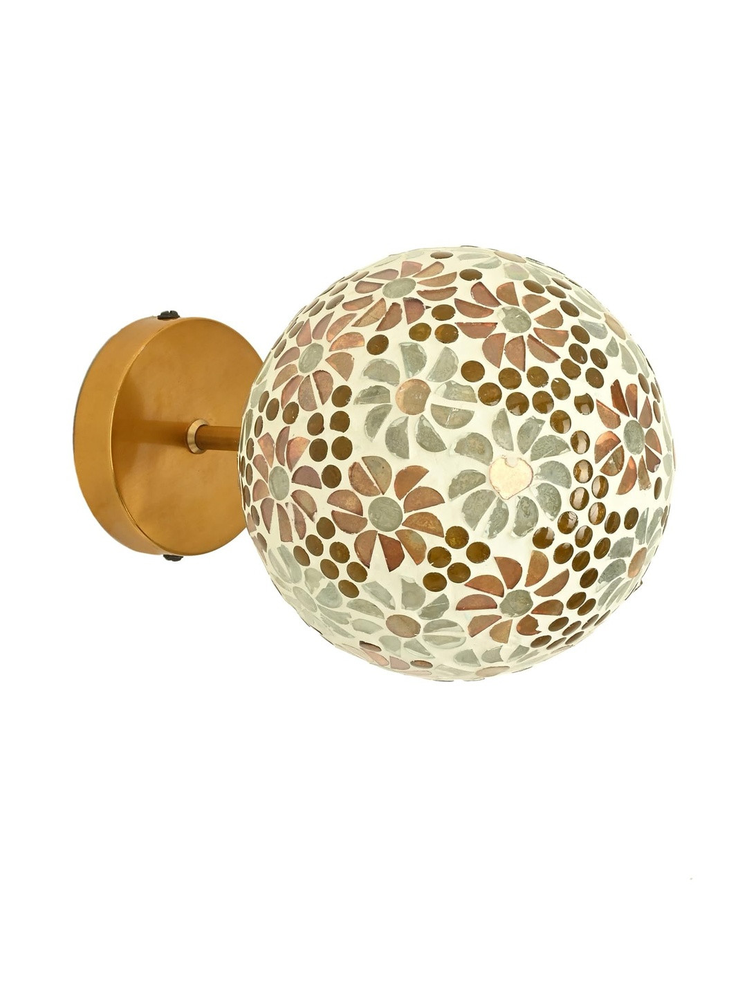 1ST TIME Unisex Red & White Printed Glass Traditional Wall Lamps Wall Lamps