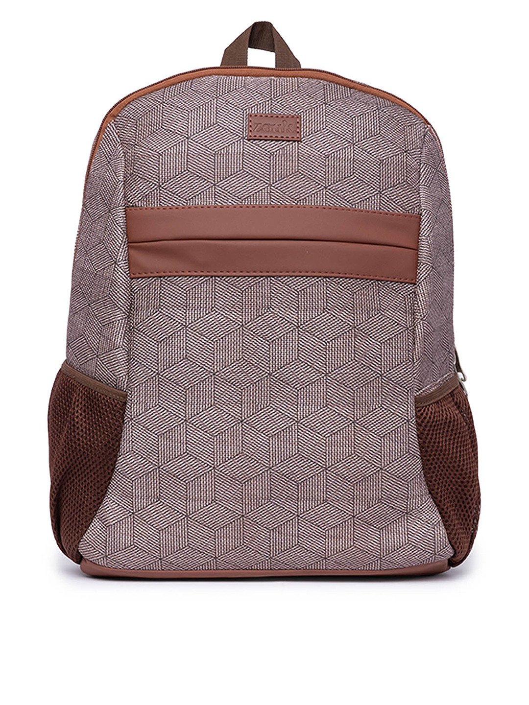 ZOUK Men Printed Vegan Leather Backpack