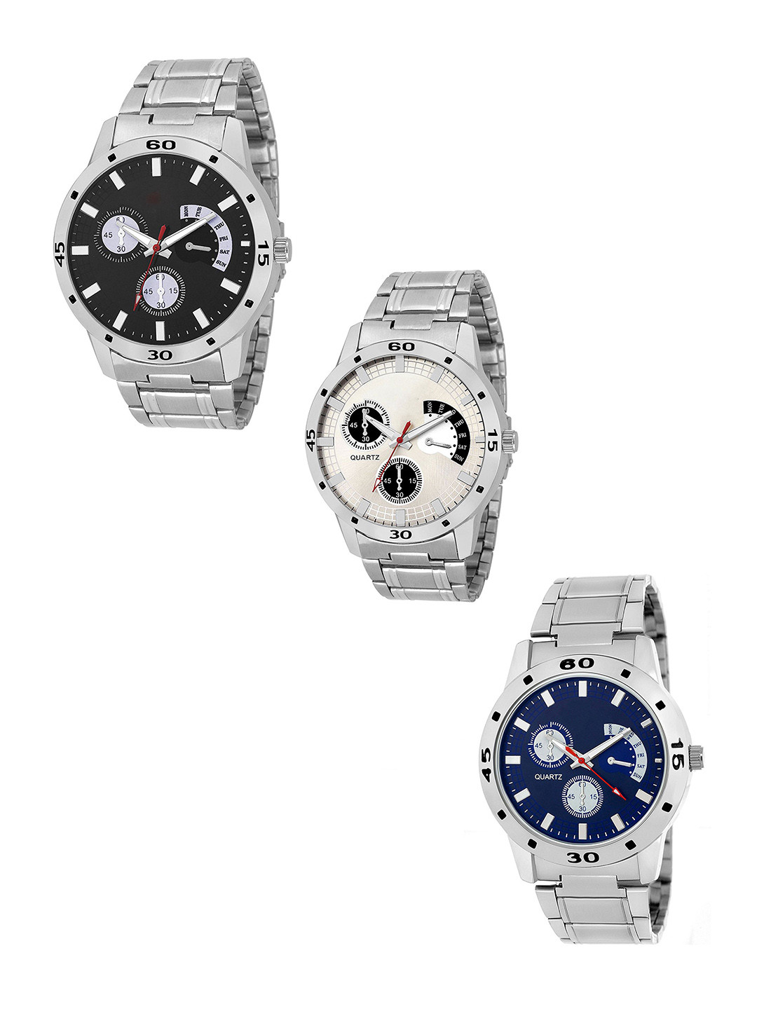 FROZIL Set Of 3 Boys Bracelet Style Straps Analogue Watch Eg-M-103-105-106