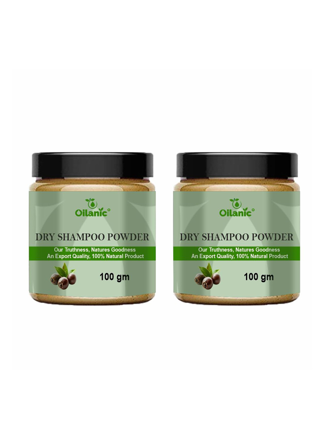 Oilanic Set Of 2 Herbal Dry Shampoo Powder - 100 g Each