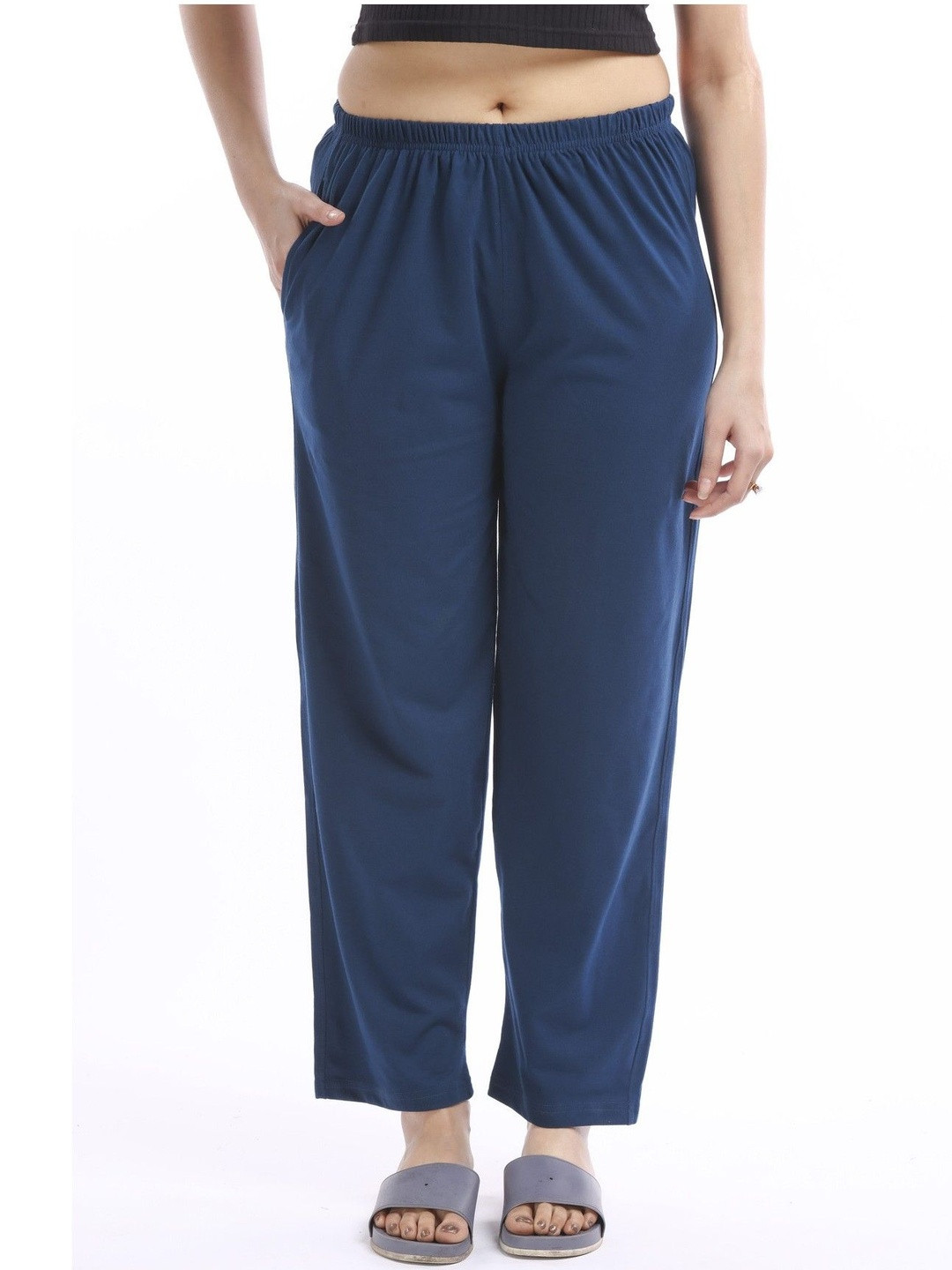 E-MAX Women Blue Cotton Pyjamas