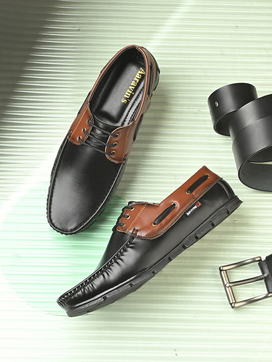 AARAVIN'S Men Colourblocked Boat Shoes