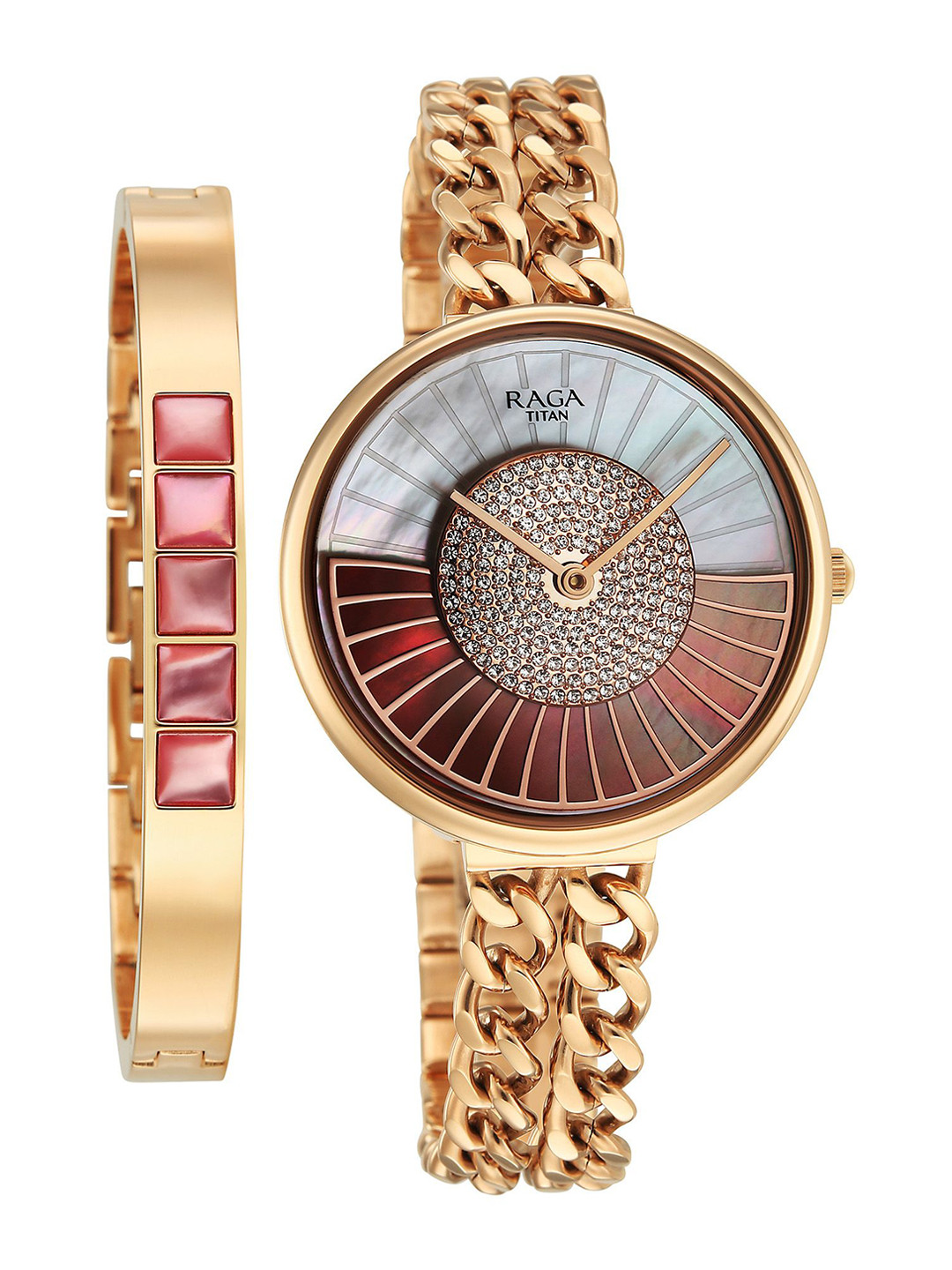 Titan Raga Glimmers Quartz White Round Dial Women's Watch - 95342WM01F