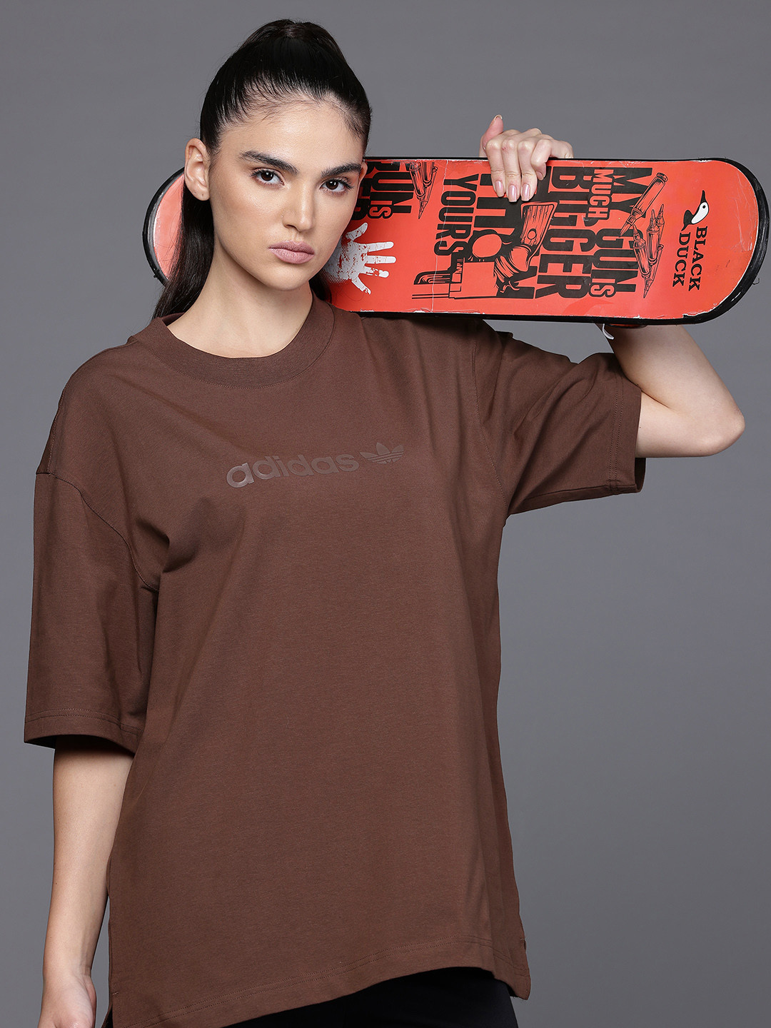 ADIDAS Originals Brand Logo Print Oversized T-shirt