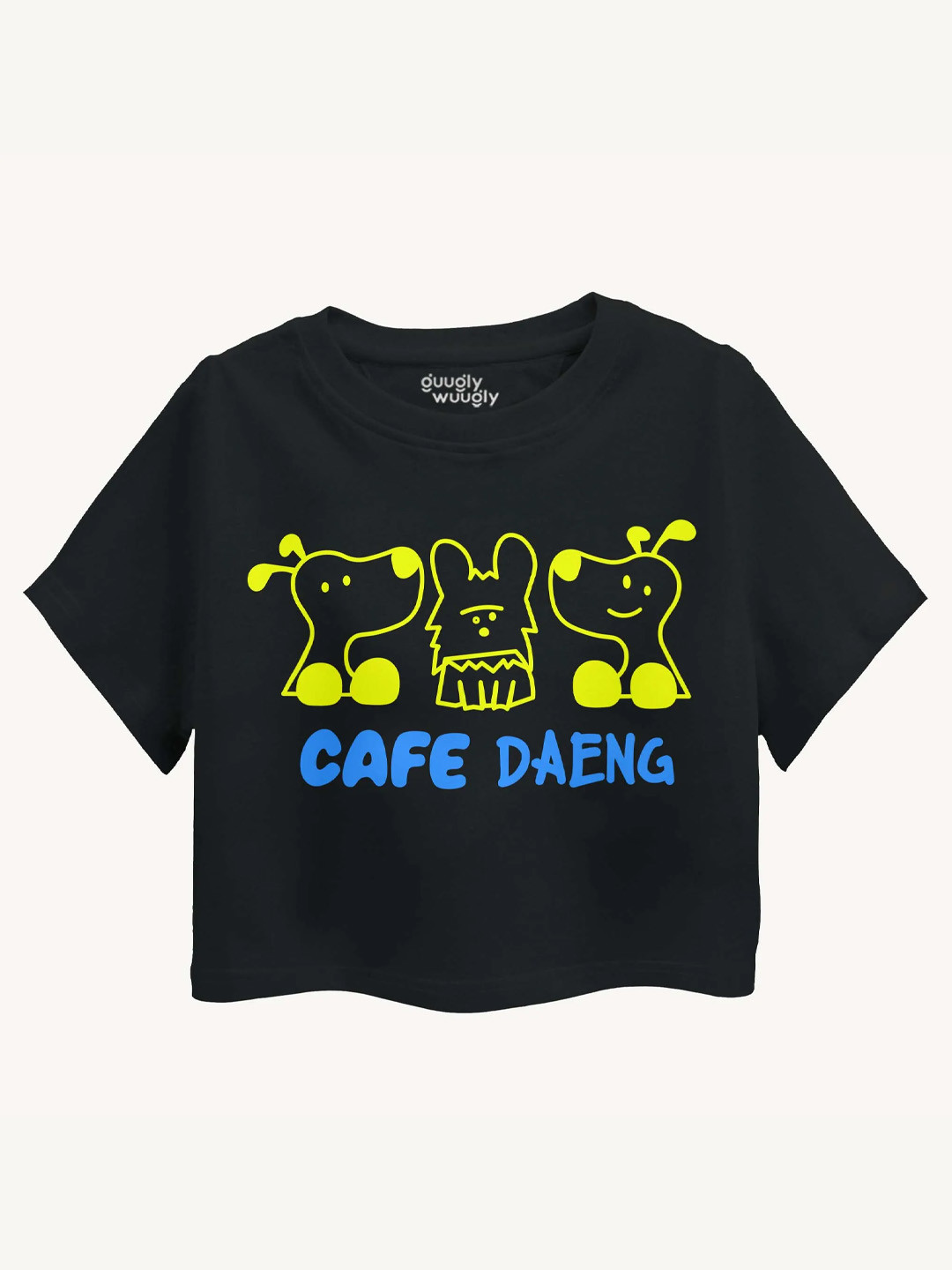 Guugly Wuugly Super Soft Combed Compact Cotton Girls Me and Happy Crop Top