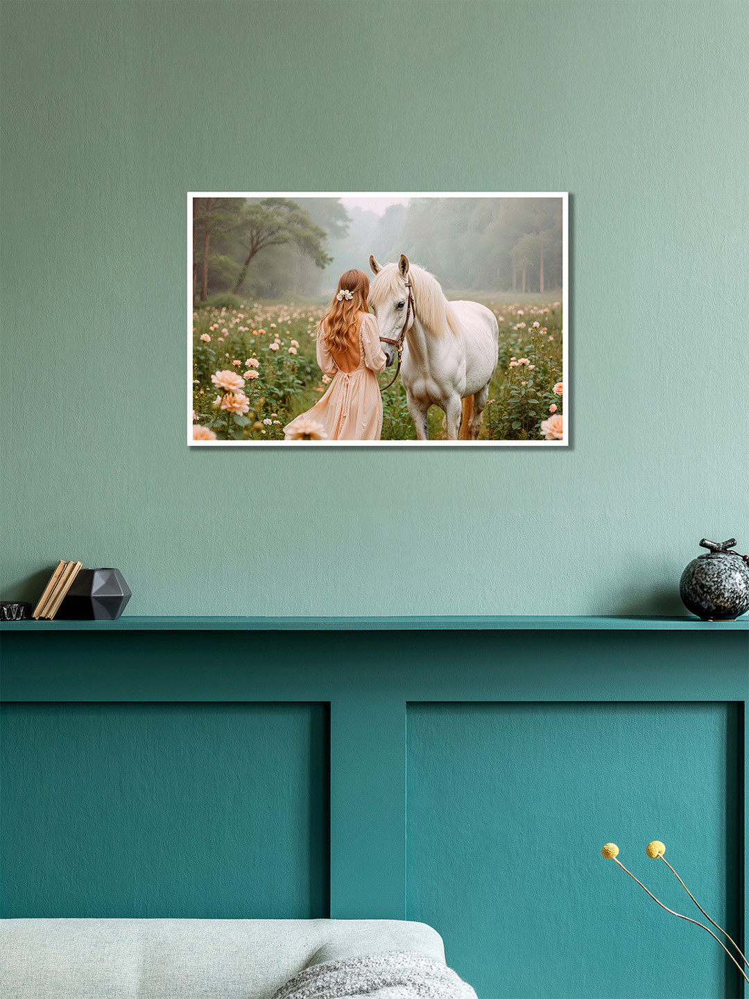 nestroots Brown And Brown Soft Steps, Wild Heart Canvas Wall Art