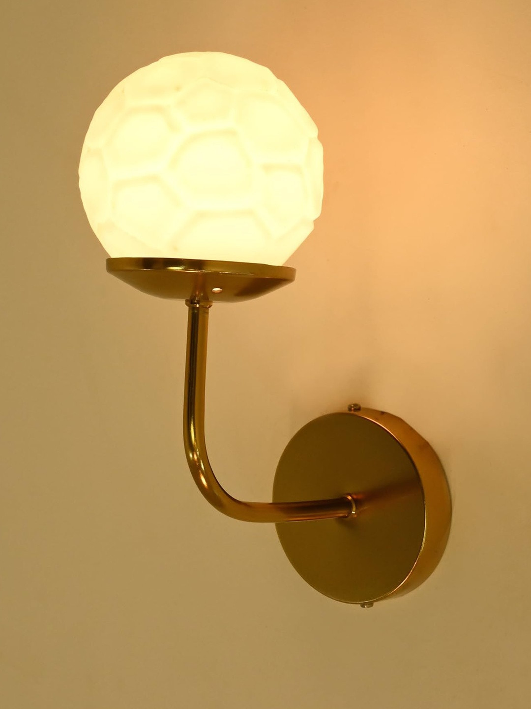 1ST TIME White Glass Contemporary Spherical Shaped Wall Lamp