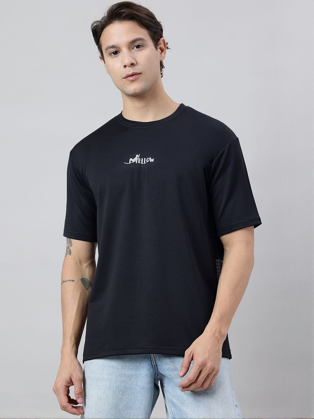 Emartos Men Graphic Printed Round Neck Cotton Oversized T-shirt