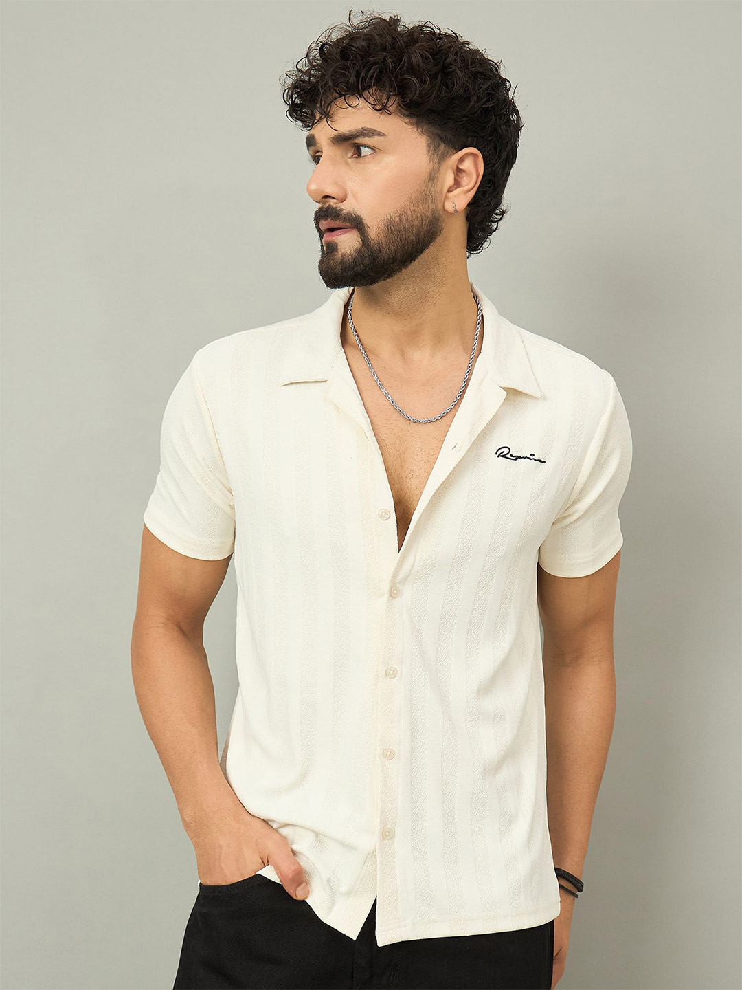 REPRISE Textured Smart Casual Regular Fit Shirt