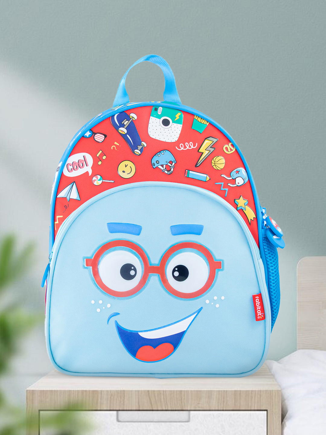 Rabitat Boys Blue & Red Graphic Backpack