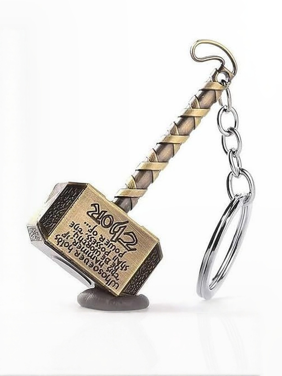 APNA KANHA Golden War Hammer Keychain