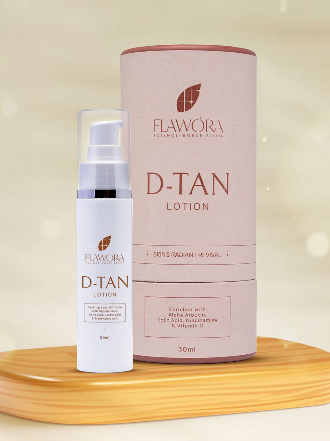 Flawora Set Of 3 D-Tan Lotion & Anti Grey Hair Serum - 50 ml Each & Anti Acne Serum