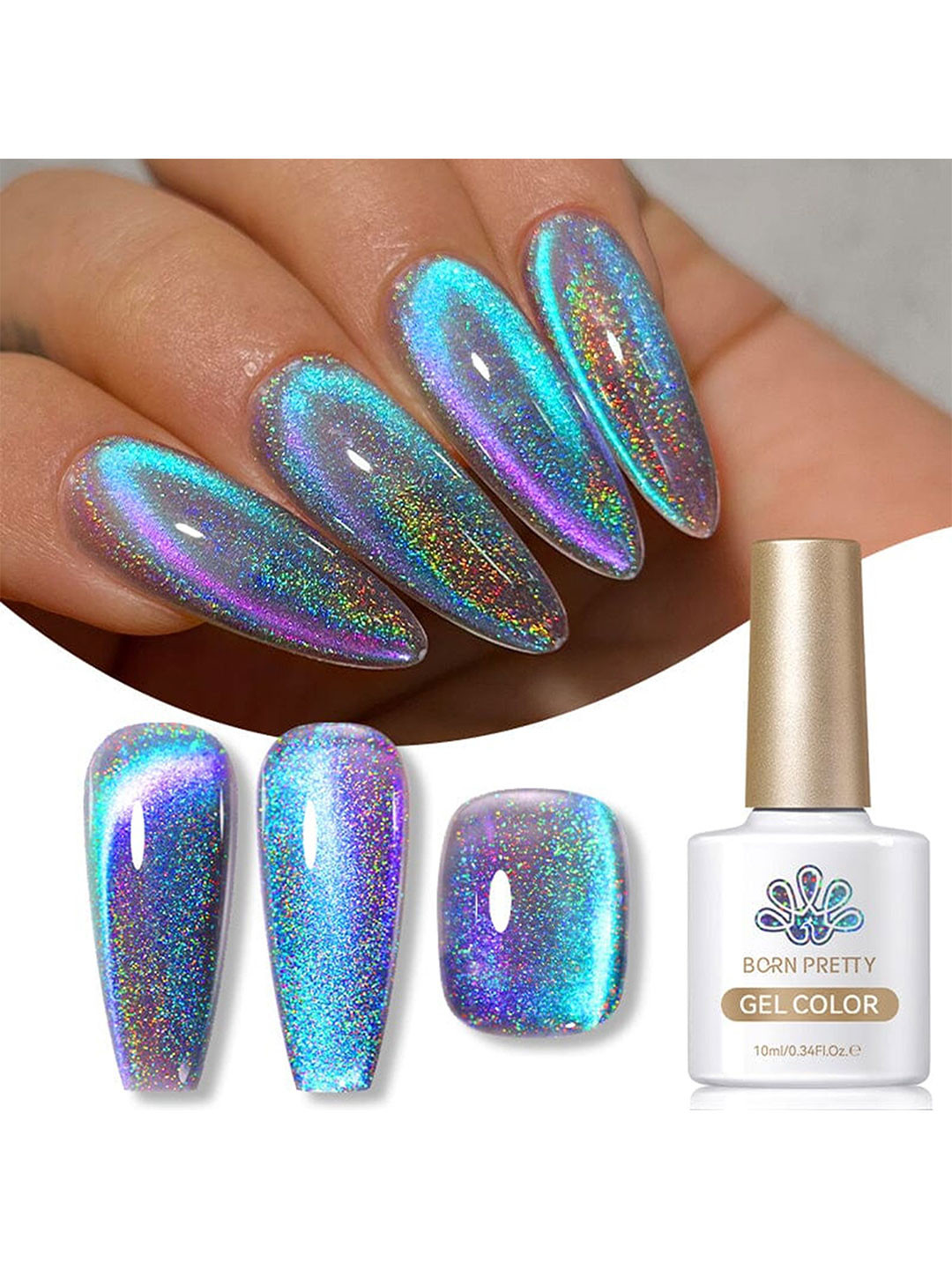 BORN PRETTY Halo Cat Magnetic Gel Polish - 10 ml - Midnight-MY122