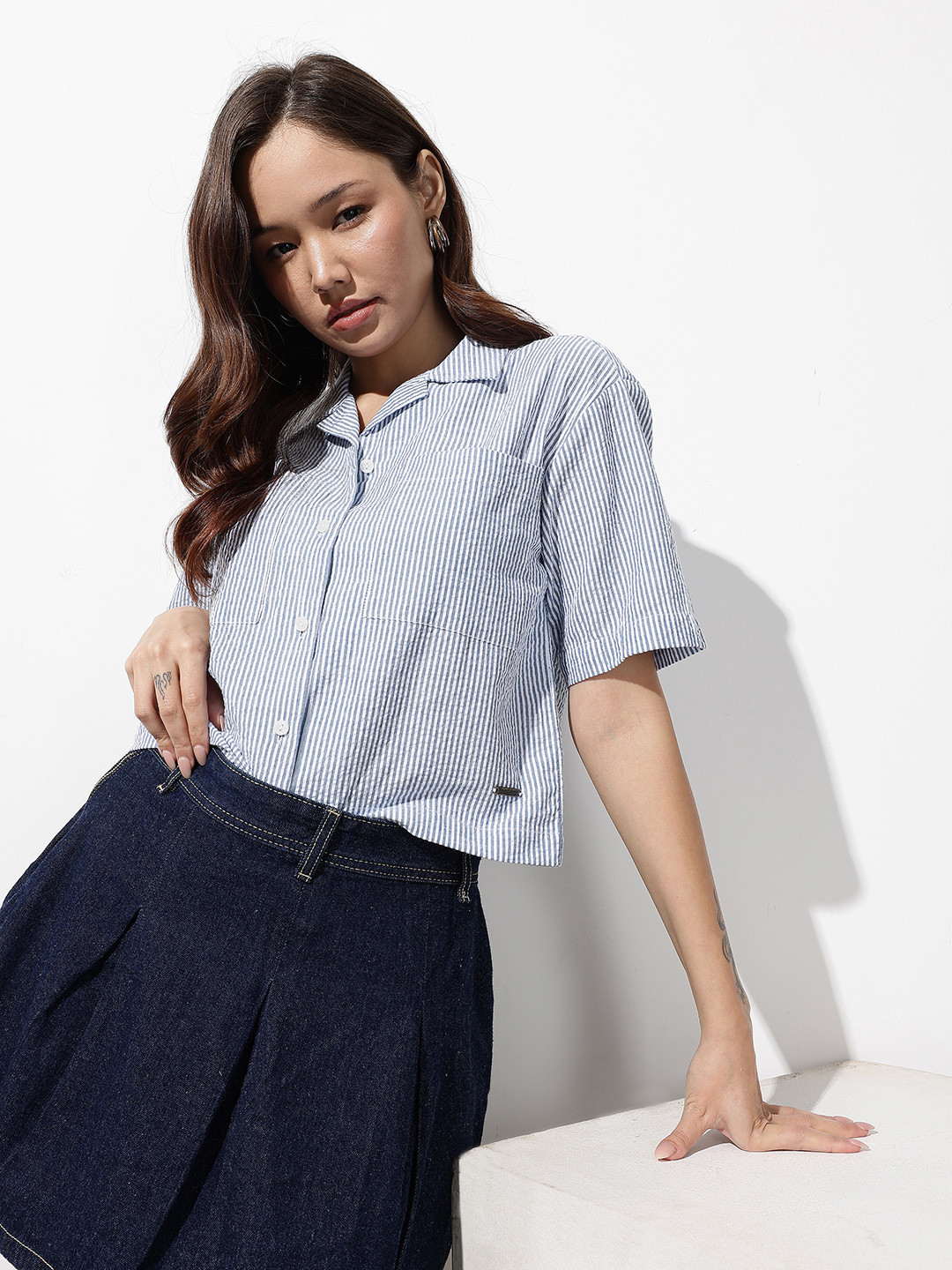 The Roadster Life Co. Striped Pure Cotton Casual Shirt
