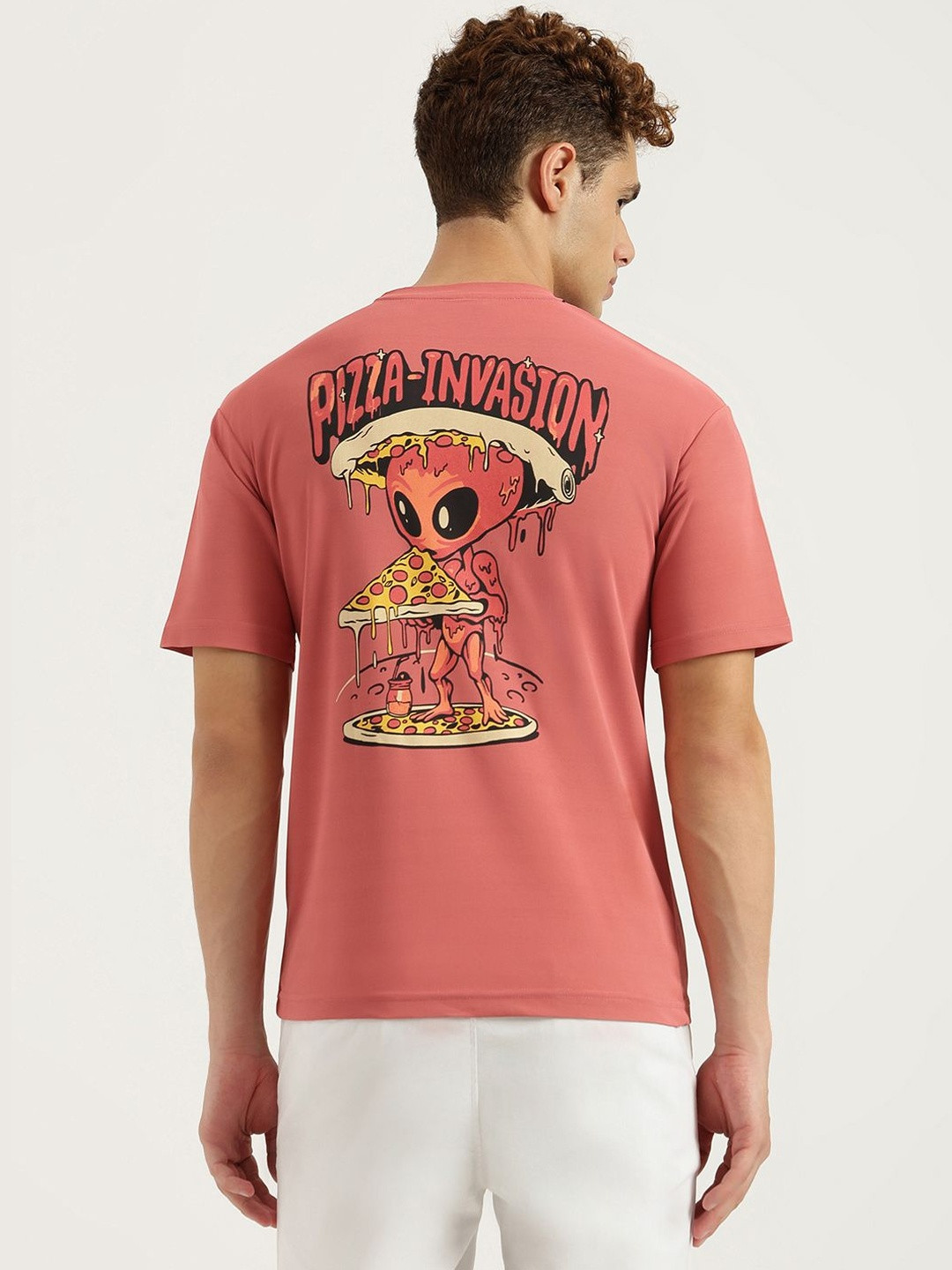 Fiesto Fashion Men Graphic Pizza-Invasion T-shirt