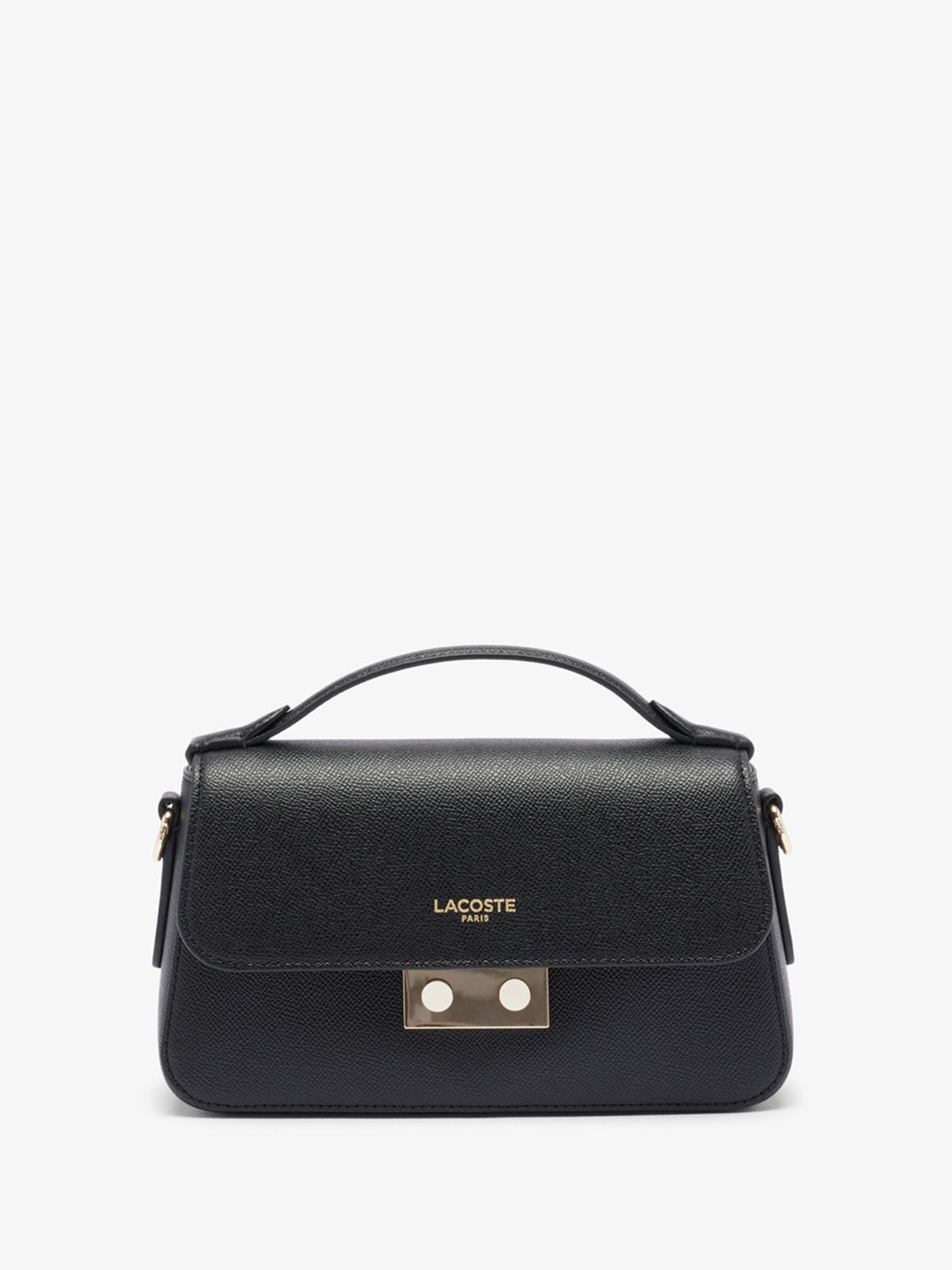 Lacoste Women Solid Structured Leather Satchel Bag