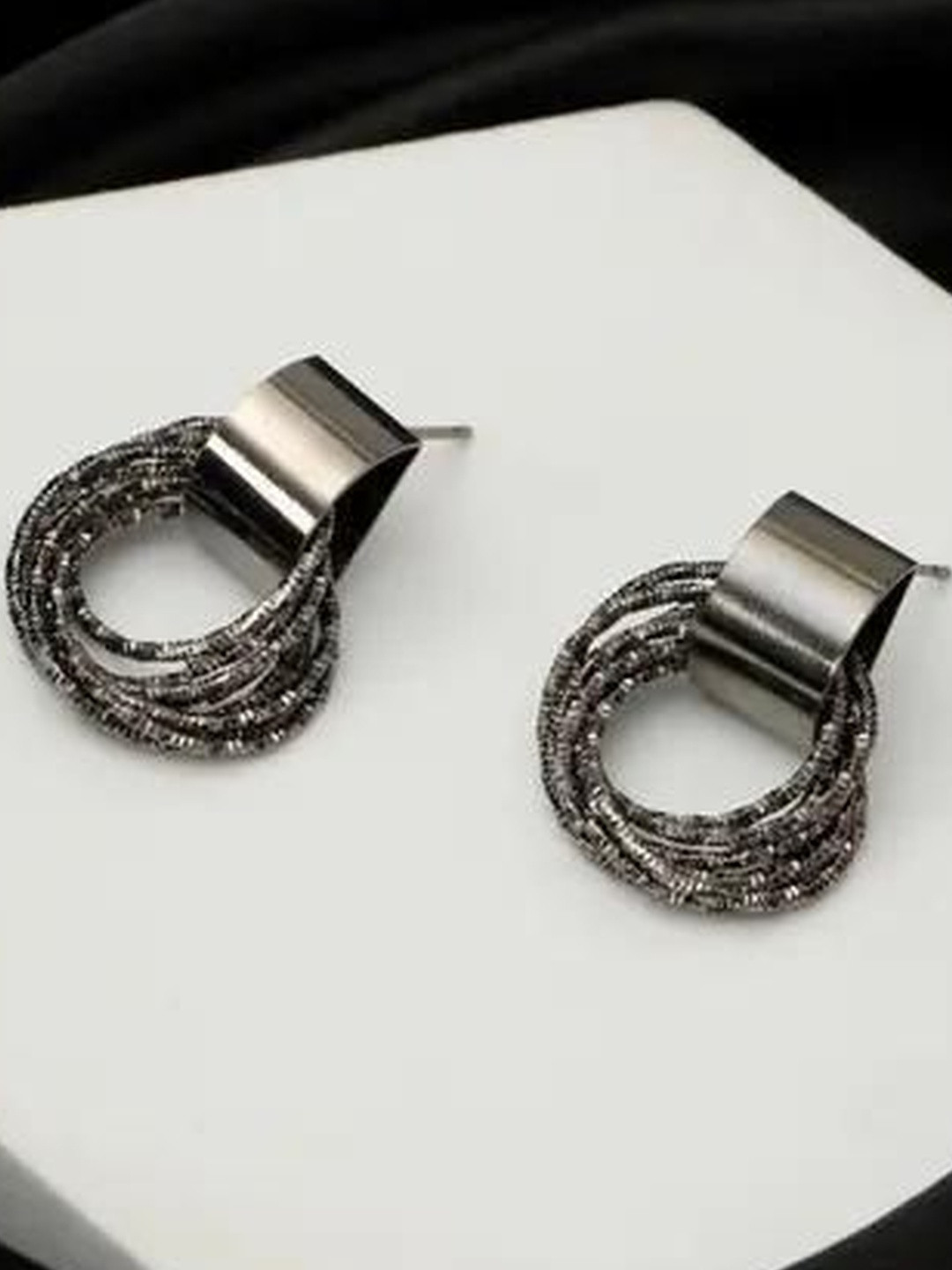 Shivarth & Black Metal Earrings