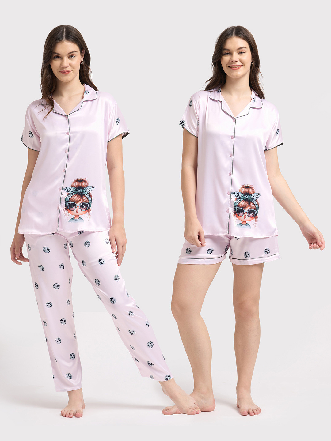 Juliana Dream Women Graphic Printed Night suit