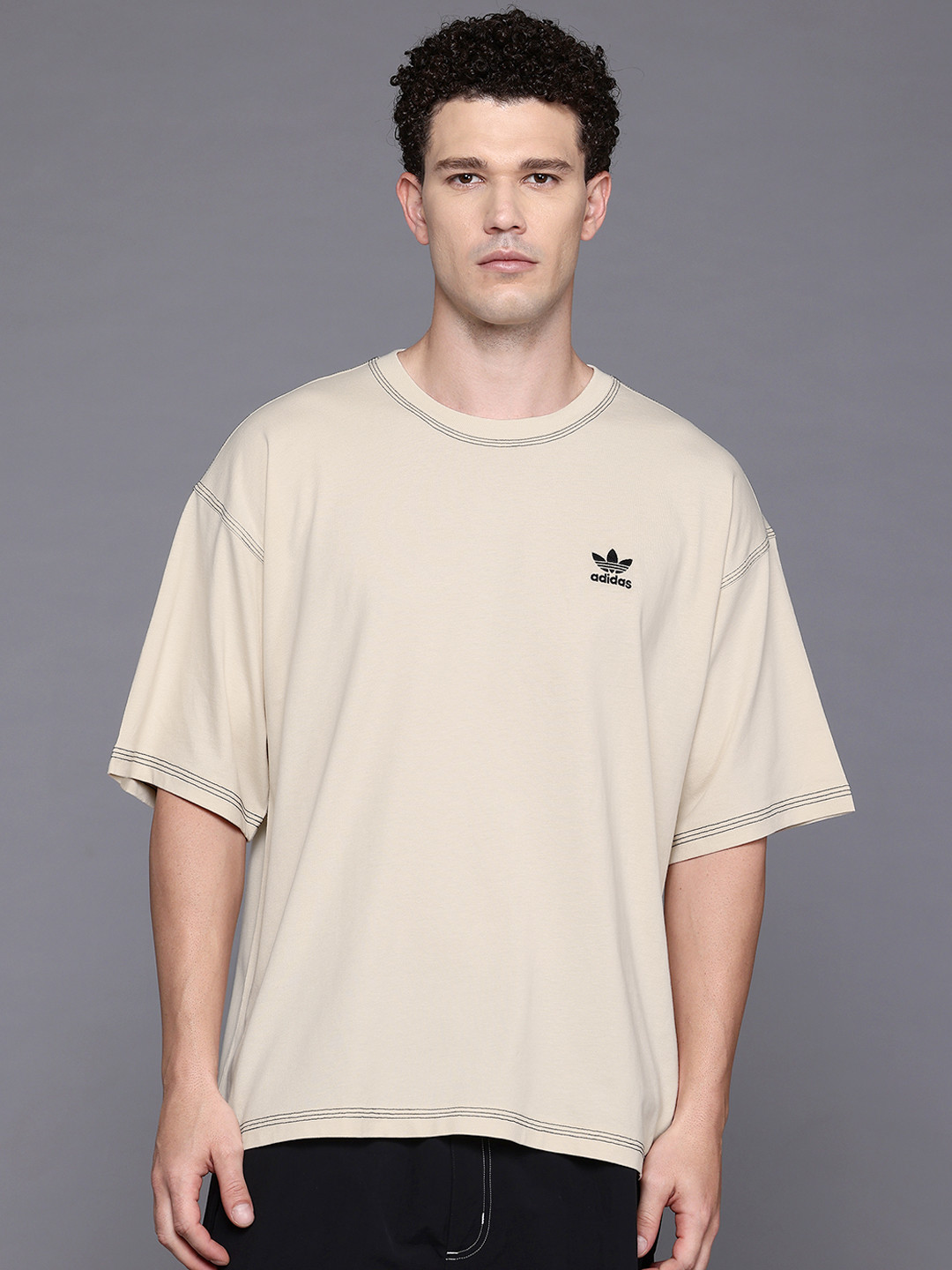 ADIDAS Originals Essentials Pure Cotton Contrast Stitch Tshirt