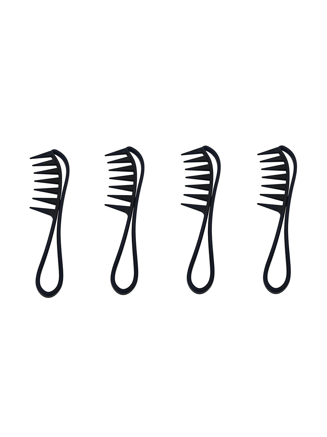 Adhvik Set Of 4 Wide Spacing Fine Tooth Comb For Styling