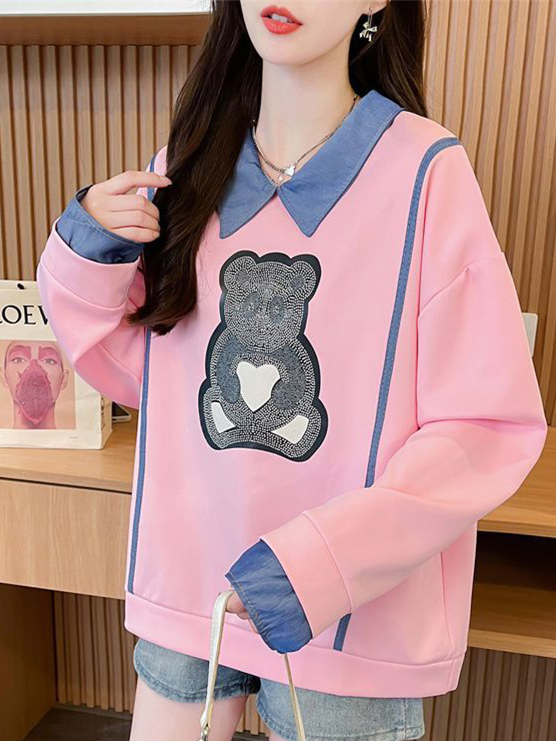 StyleCast x Revolte Women Pink Graphic Sweatshirt
