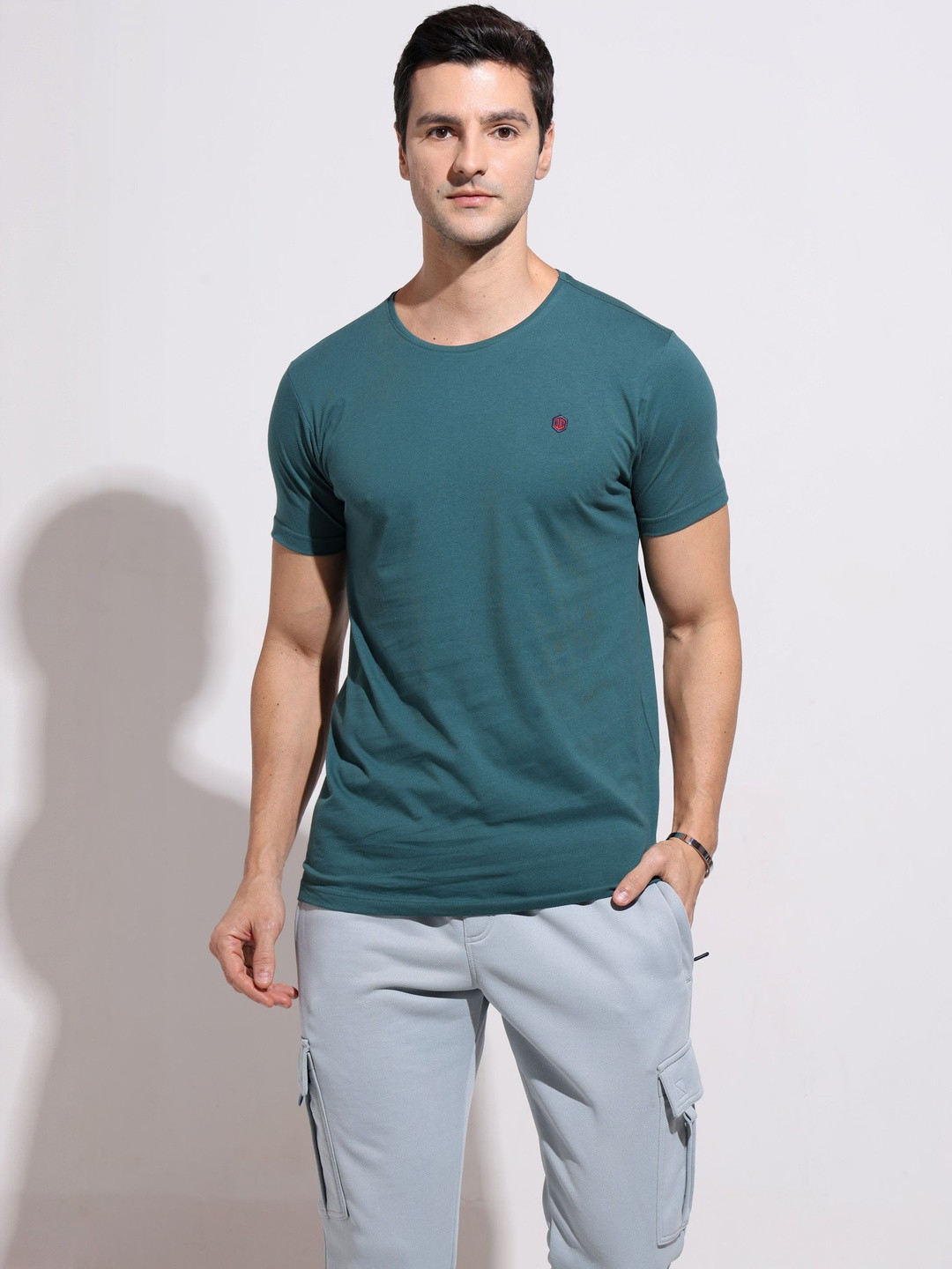 ODCC Men Brand Logo Regular Fit T-shirt
