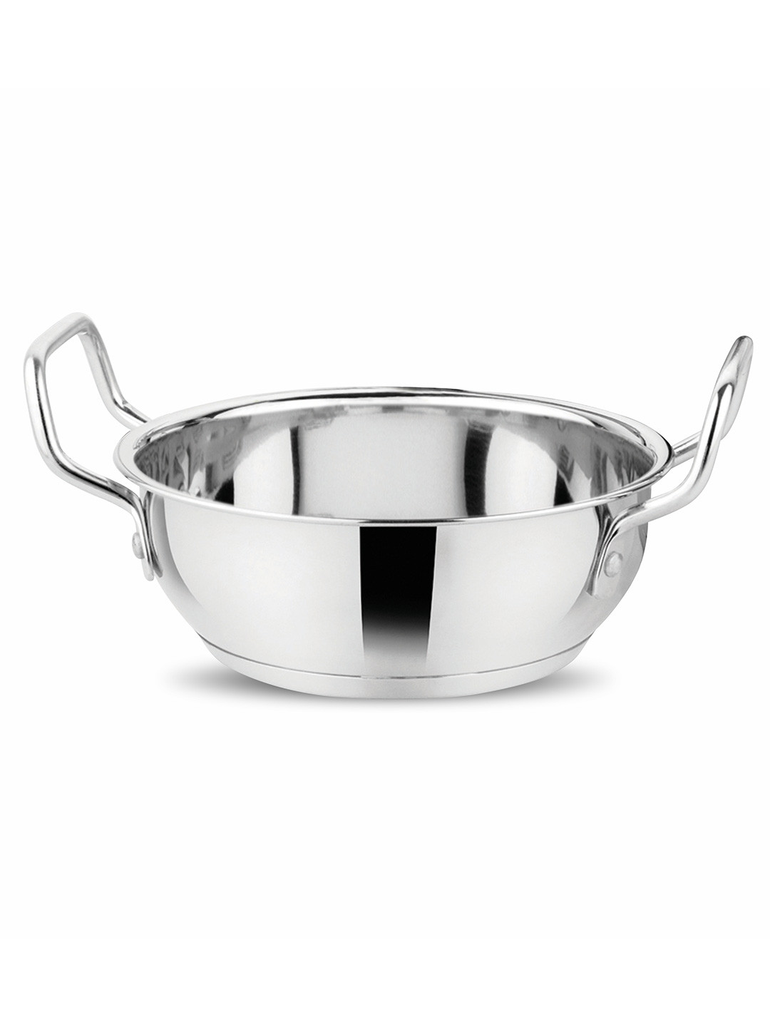 Stainless Steel IB Kadhai Without Lid (3Litre) 22 CM Heavy Base