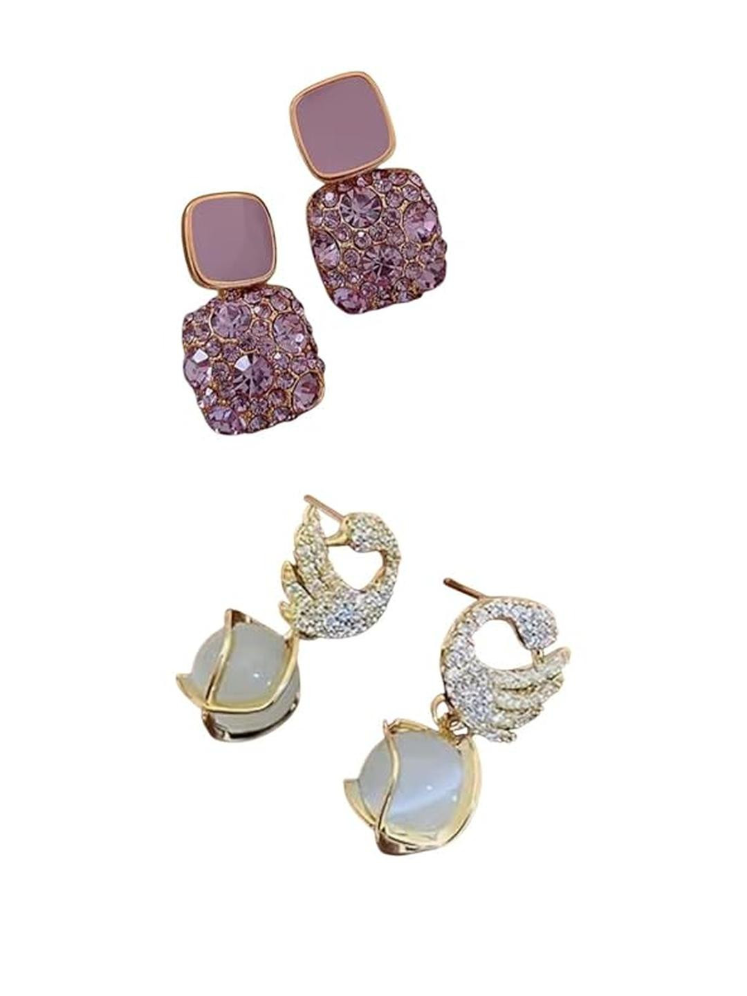 Inara Robes Korean Style Earrings Combo of 2