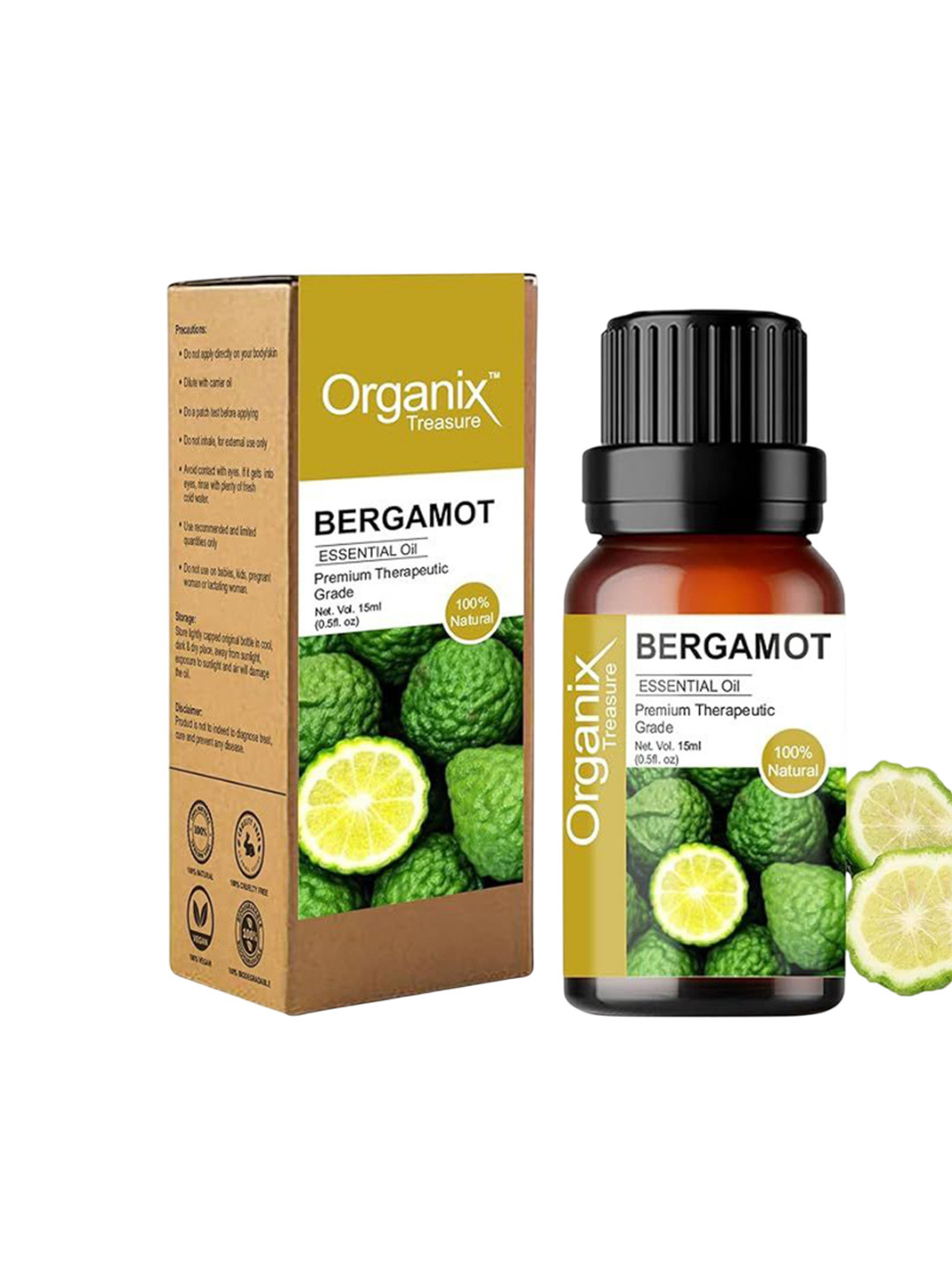 Organix Treasure Bergamot Essential Oil For Stress Relief -15 ml
