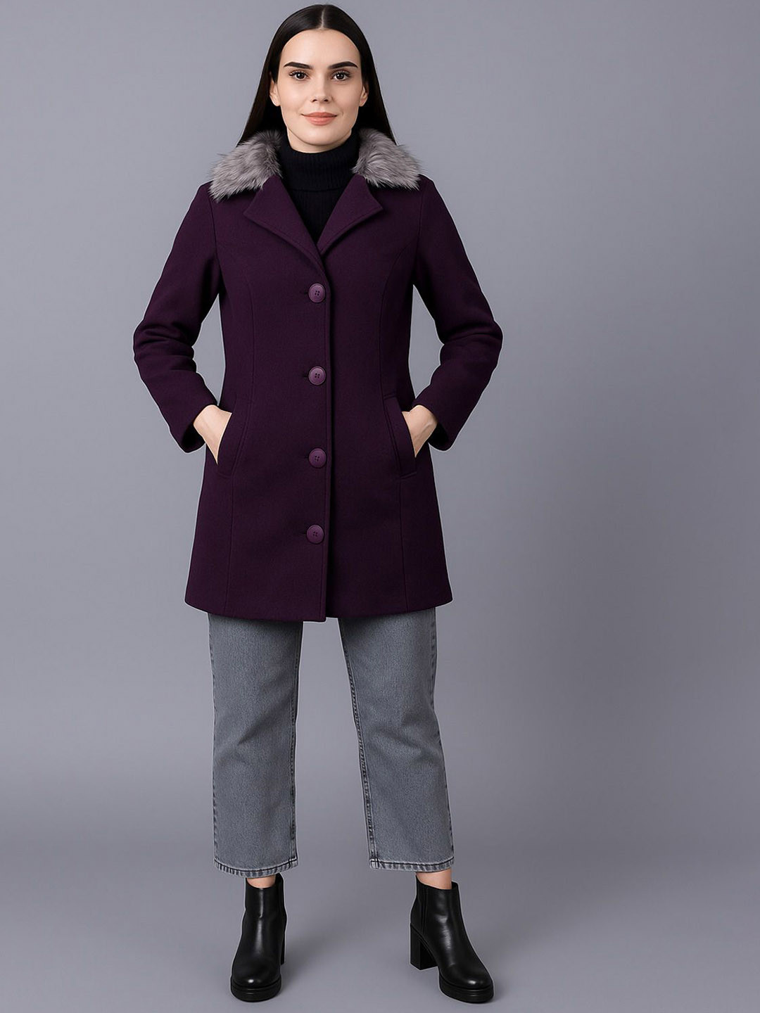 ORIEX THE ORIGINAL FASHION Notched Lapel Single-Breasted Trench Coat